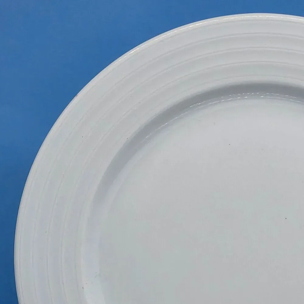 Crate & Barrel White Spal Porcelain Roulette 10.5